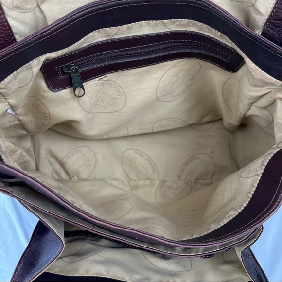 Vintage American Angel Leather Shoulder Bag Brown Flap - Picture 12 of 16